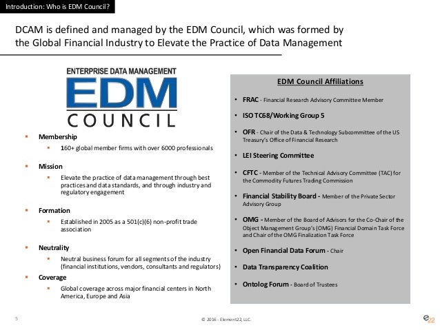Introduction to DCAM, the Data Management Capability Assessment Model