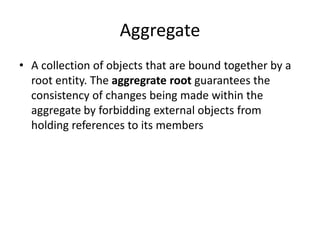 Stadium seat example
• If visitors can sit wherever they find an empty seat
  then seat is a...
• If visitors buy a ticket with a seat number on it, then
  seat is a...
 