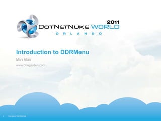 Ddrmenu Types Introduction to DDRMenu | PPTX