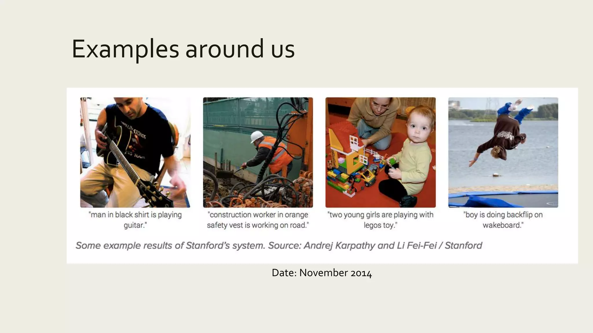 Examples around us
Date: November 2014
 