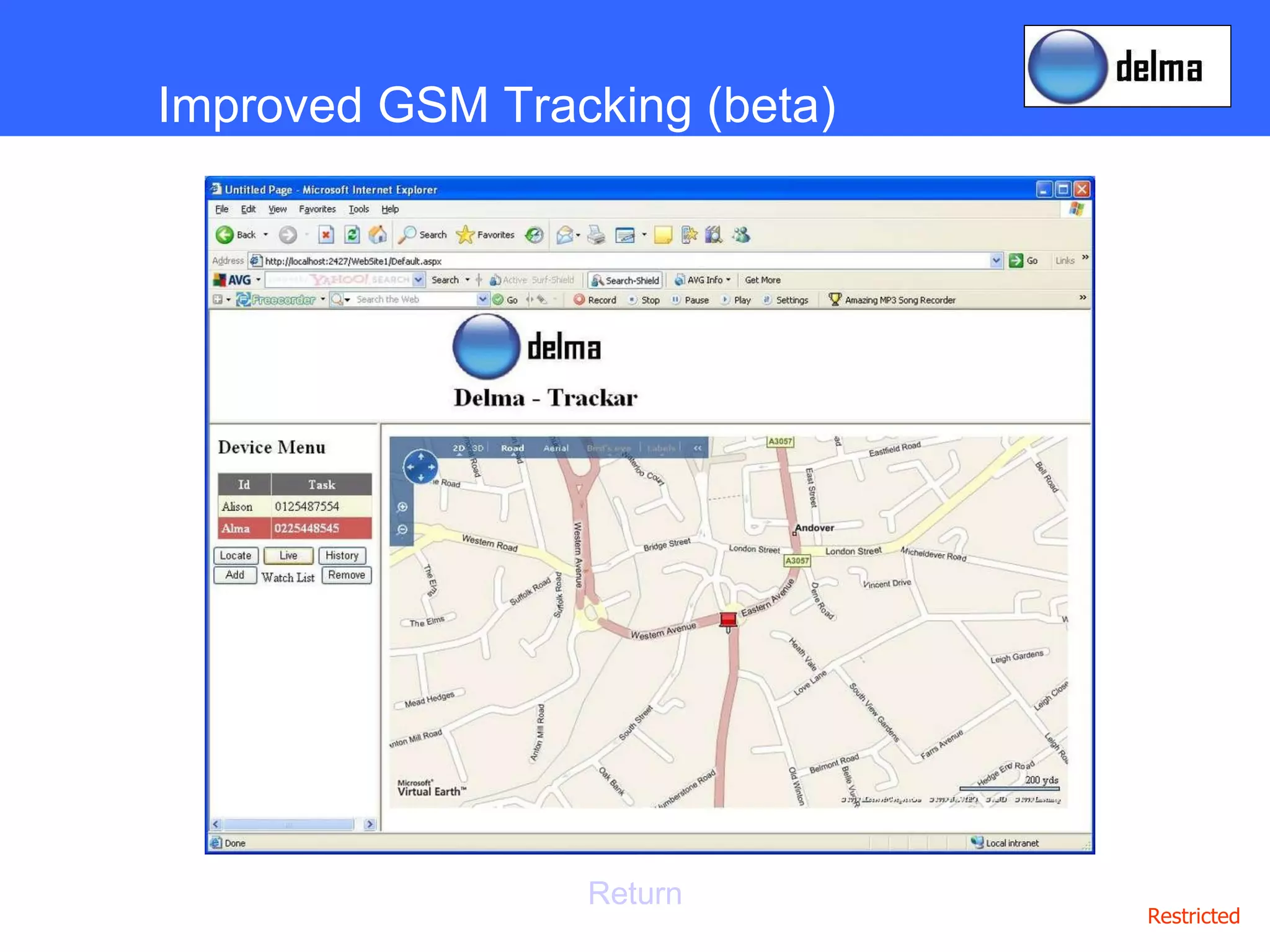 Improved GSM Tracking (beta) Return 