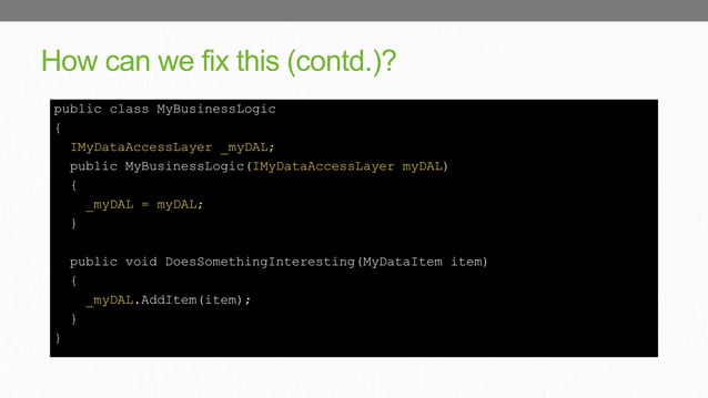 Introduction to Dependency Injection | PPT