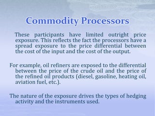 Commodity Processor Example Introduction to derivatives | PPTX