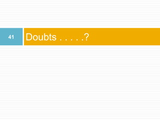Doubts . . . . .?41
 
