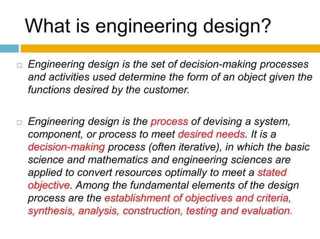 Introduction to Engineering Design | PPTX
