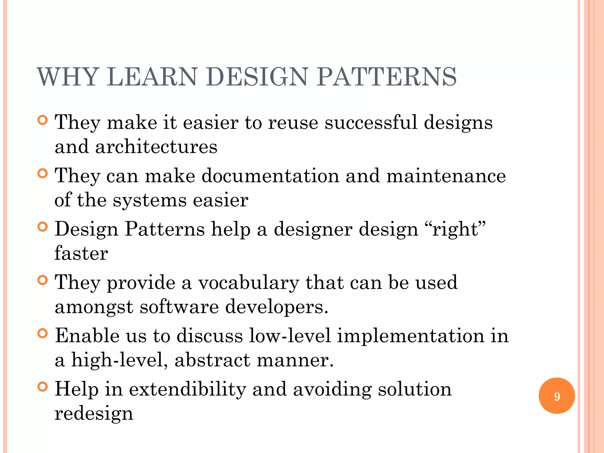 Introduction to design patterns | PPT