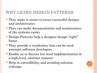 Introduction to design patterns | PPT