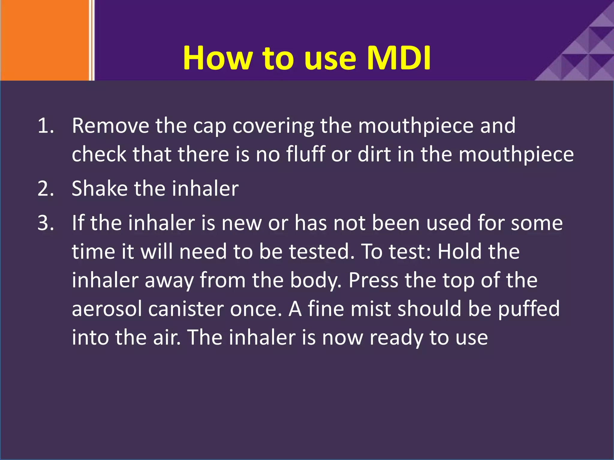 Mdi Inhaler Instructions.pdf Techniques of Handling Devices | PDF
