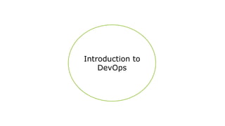 Introduction to
DevOps
 