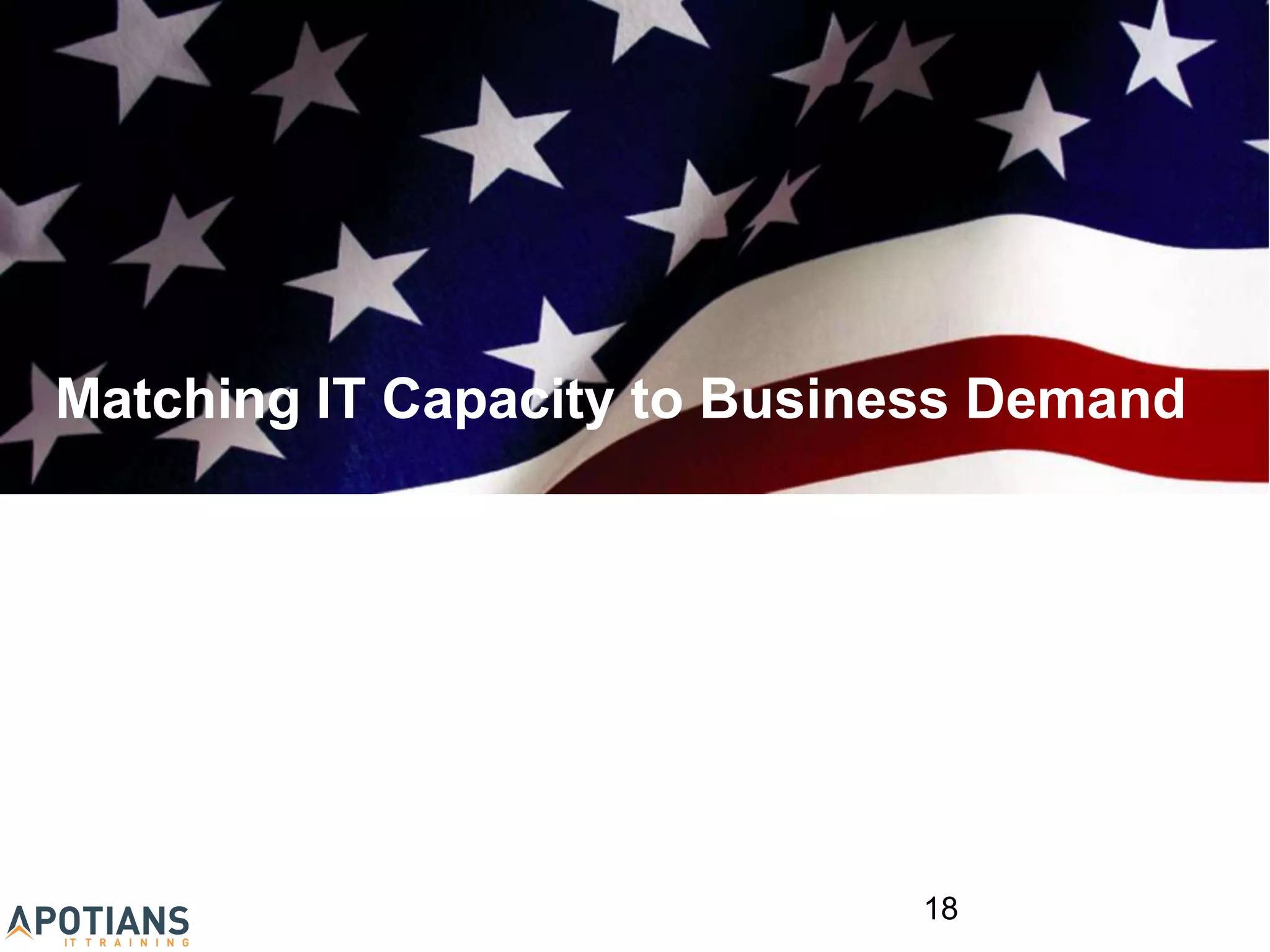 Matching IT Capacity to Business Demand
18
 