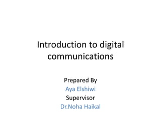 Introduction to digital communications | PPTX