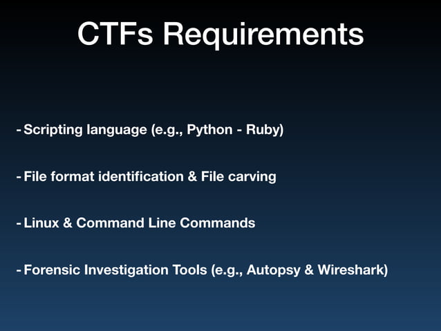 Introduction to Digital Forensics & CTF | PPT