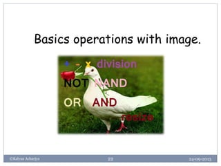 24-09-2013©Kalyan Acharjya 22
Basics operations with image.
 
