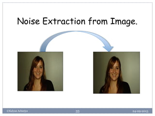 24-09-2013©Kalyan Acharjya 33
Noise Extraction from Image.
 