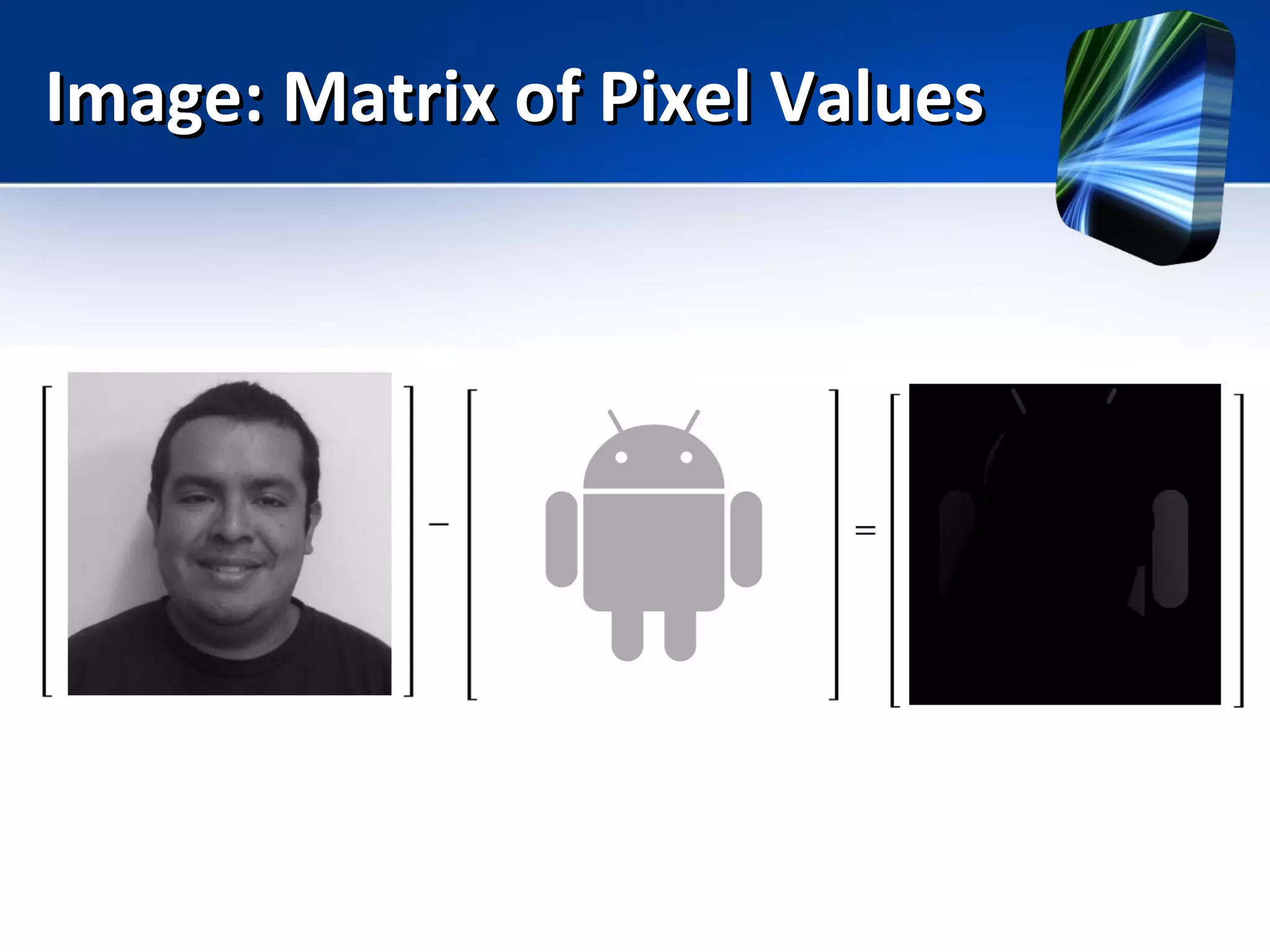 Image: Matrix of Pixel ValuesImage: Matrix of Pixel Values
 