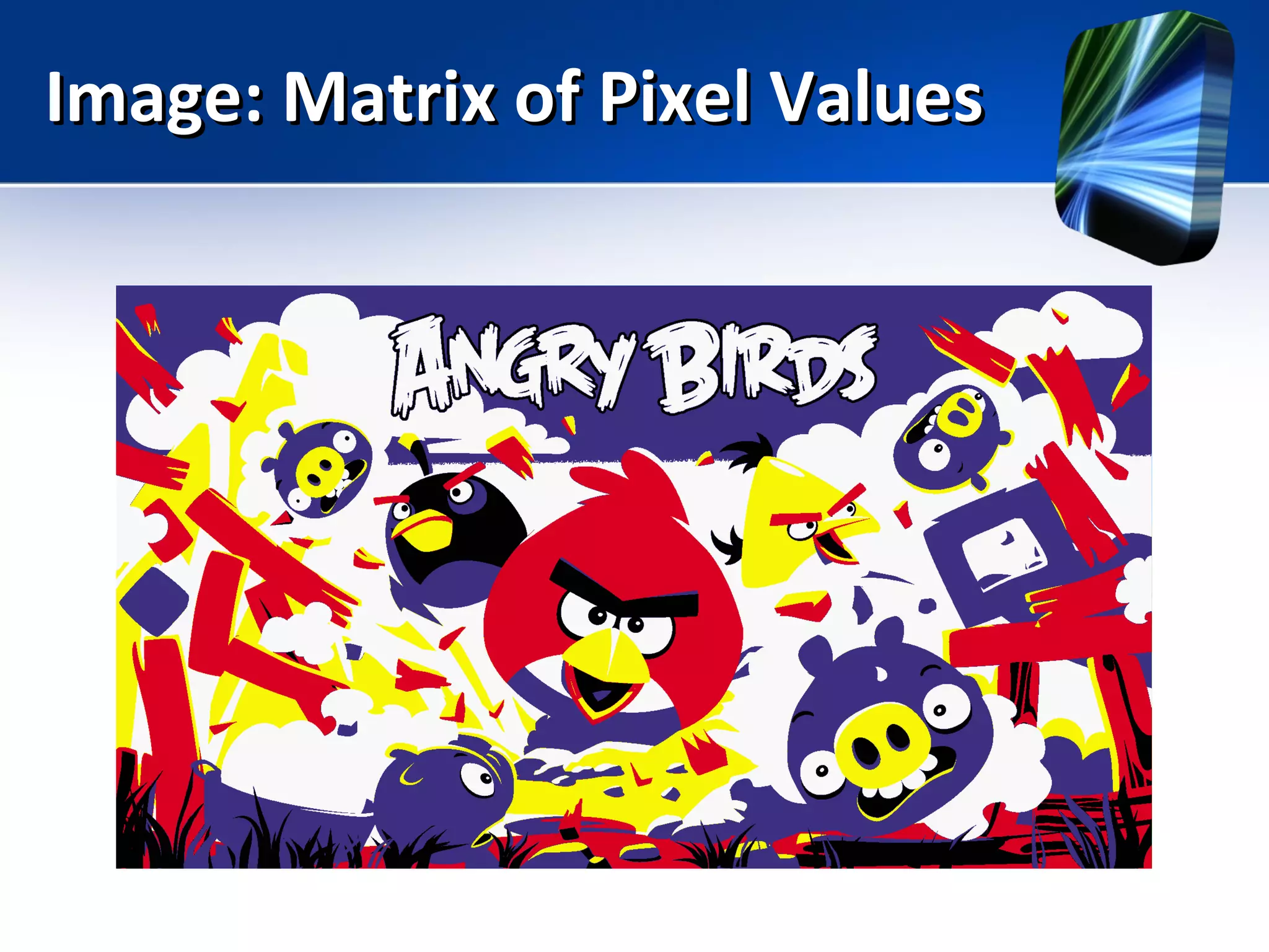 Image: Matrix of Pixel ValuesImage: Matrix of Pixel Values
 