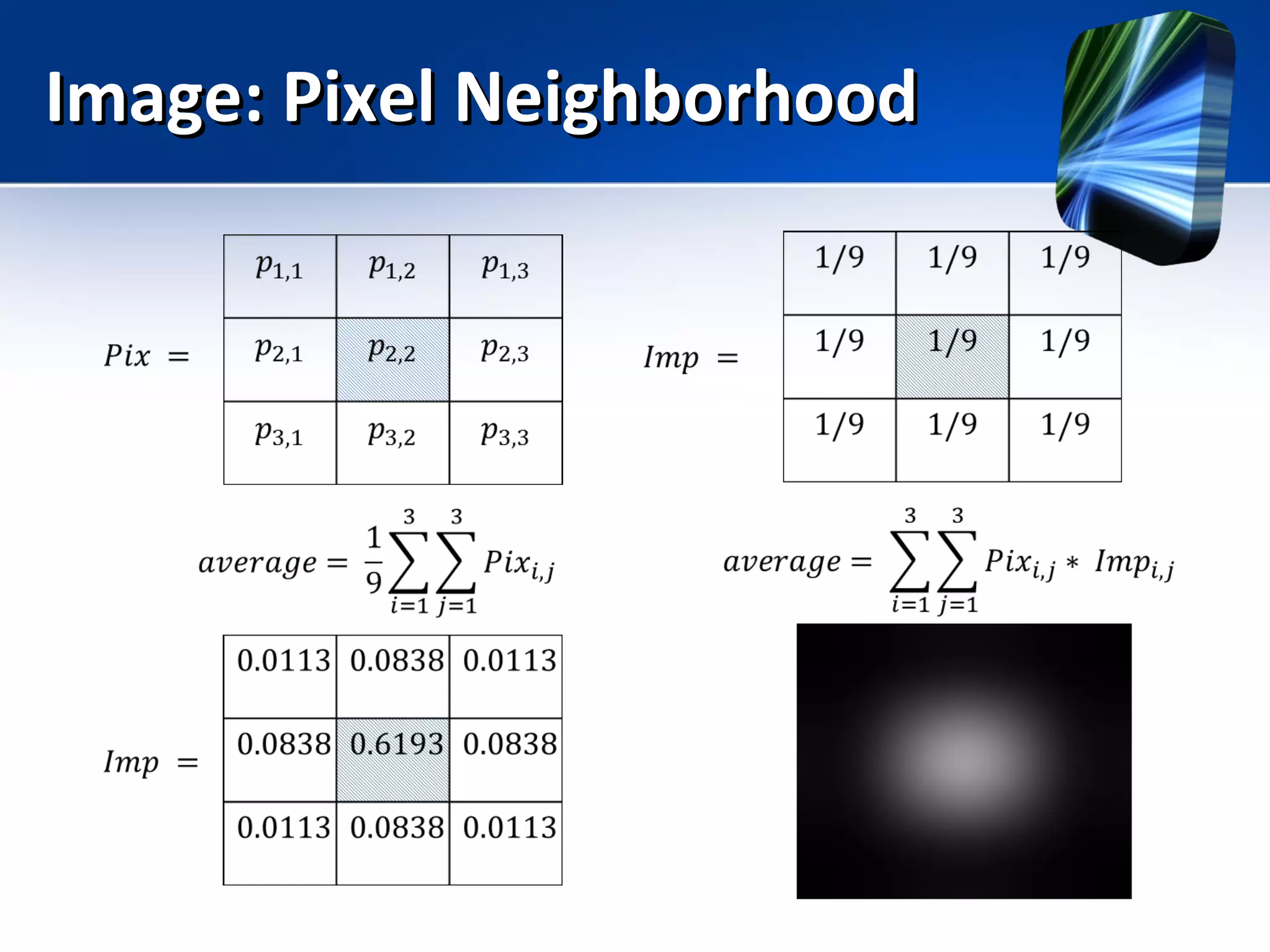 Image: Pixel NeighborhoodImage: Pixel Neighborhood
 