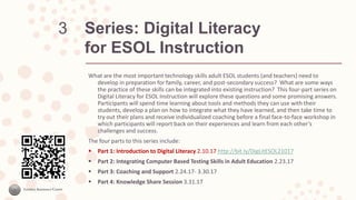 Introduction to digital literacy for adult education esol | PPTX