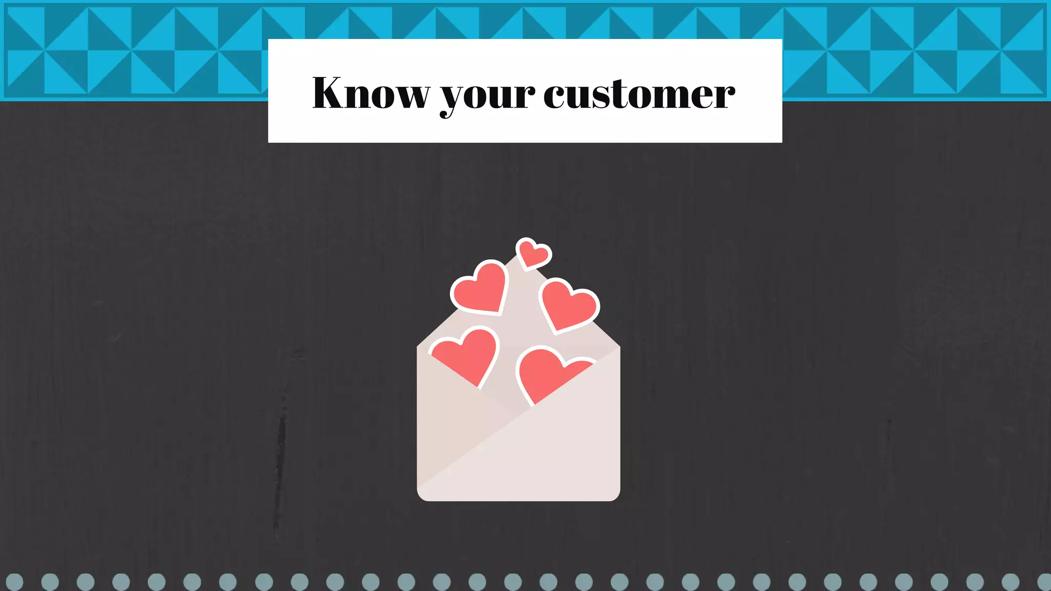 Know your customer
 