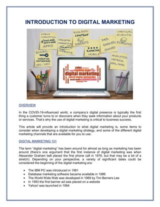 Introduction to Digital Marketing | PDF