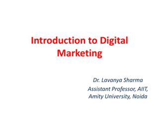 Introduction to digital marketing elerning | PPT