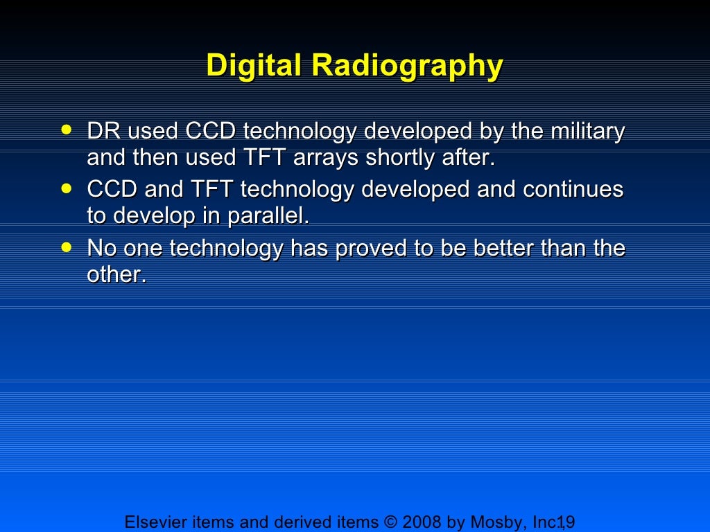 Introduction to digital radiography and pacs