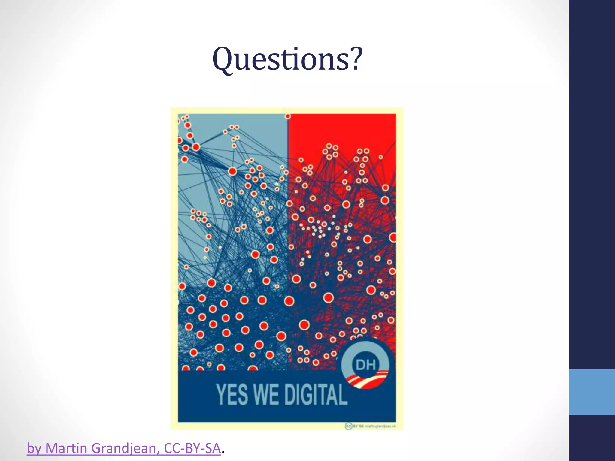 Questions?
by Martin Grandjean, CC-BY-SA.
 