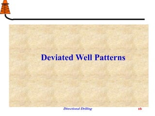 Directional Drilling 16
Deviated Well Patterns
 