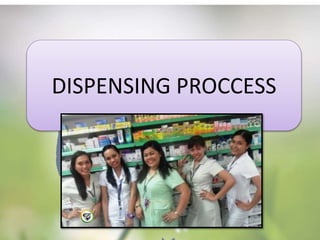 Dispensing Operative Introduction to dispensing and medication counseling | PPTX