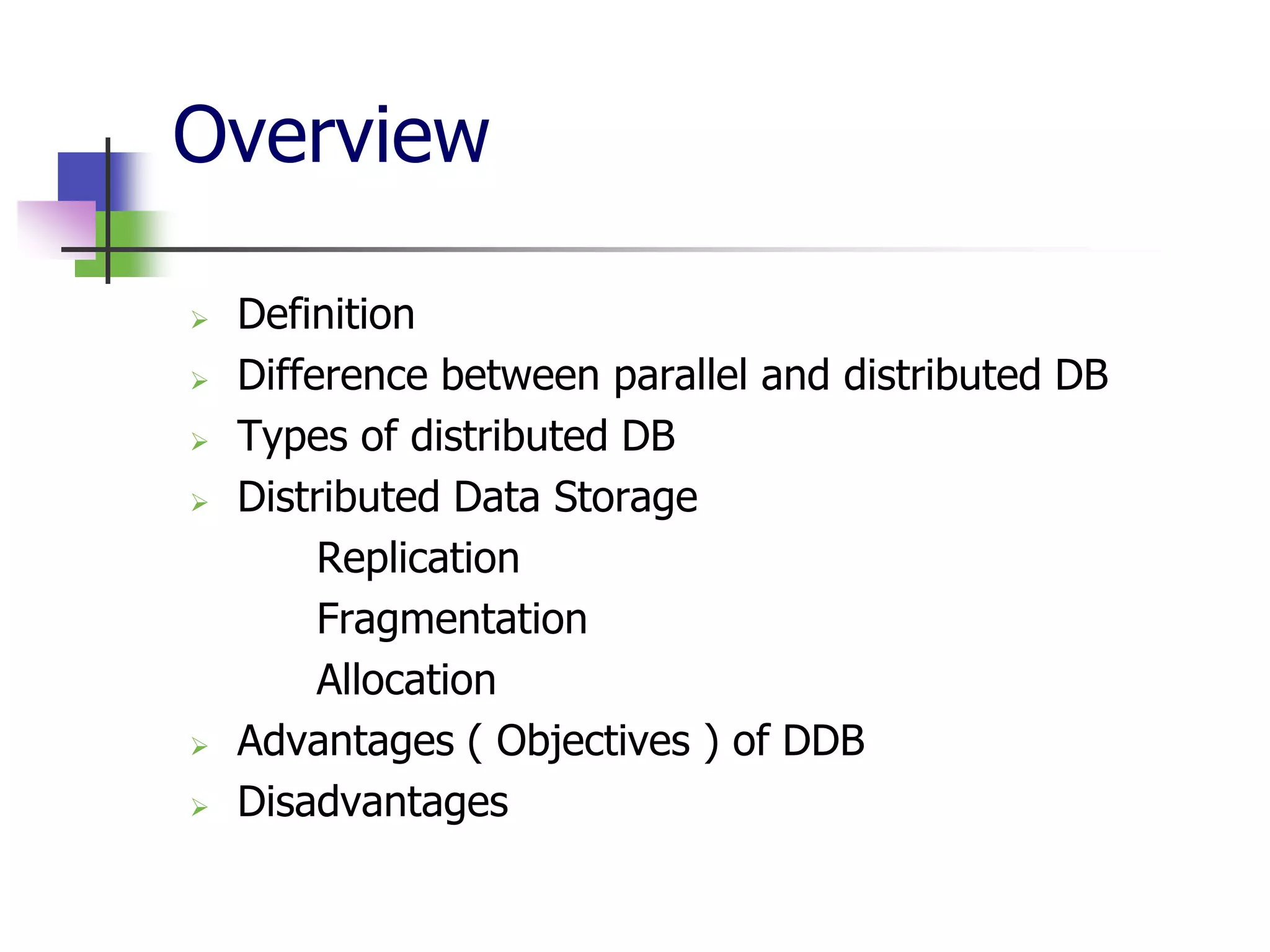 Introduction to distributed database | PPTX