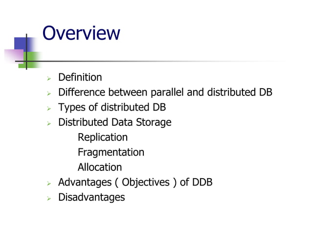 Introduction to distributed database | PPT