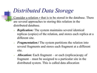Introduction to distributed database | PPT