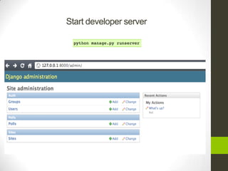 Start developer server
 