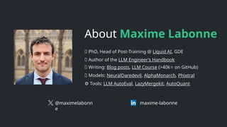Maxime Labonne Introduction to LLM Post-Training - MIT 6.S191 2025 | PPTX