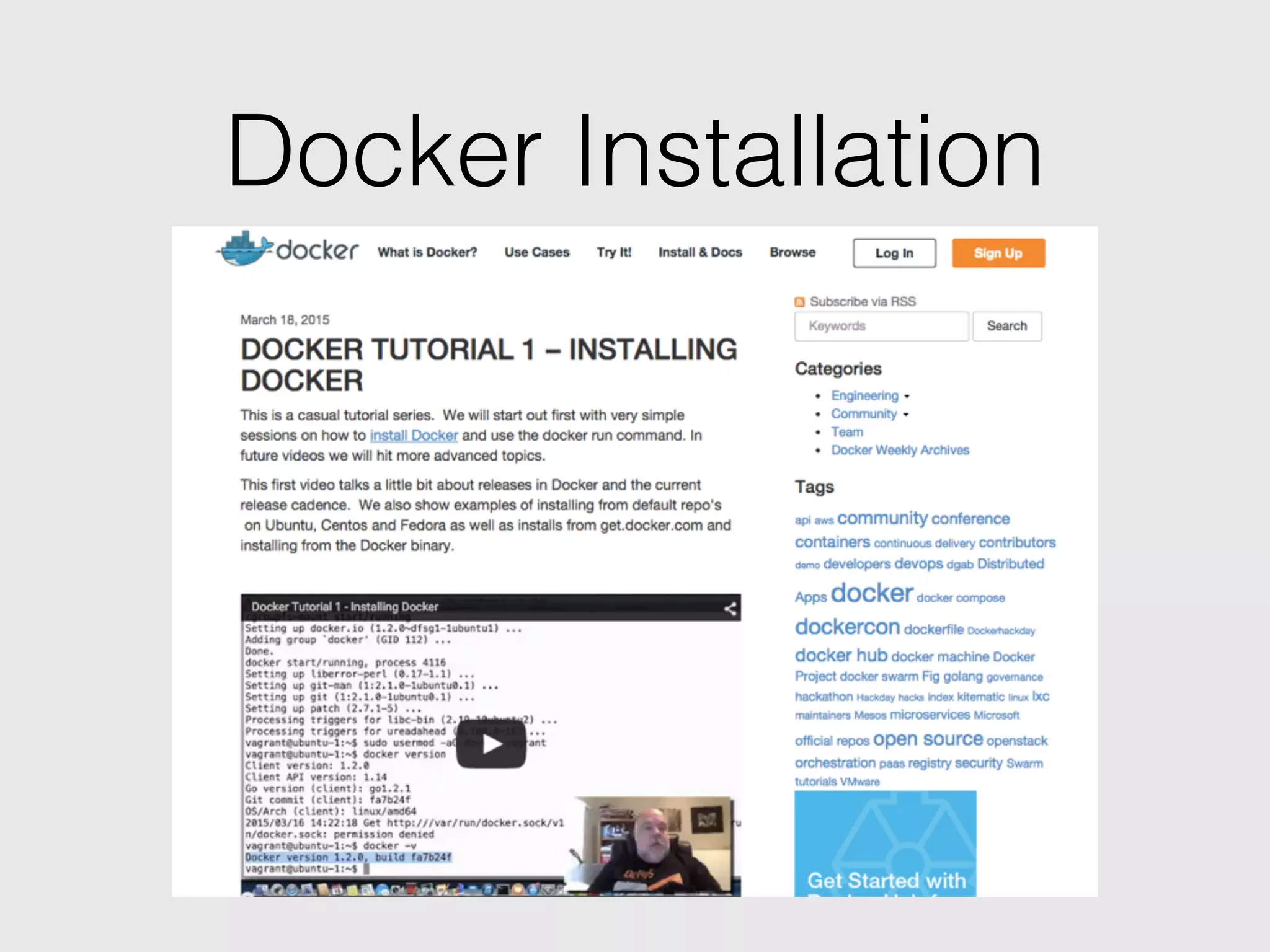 Docker Installation
 