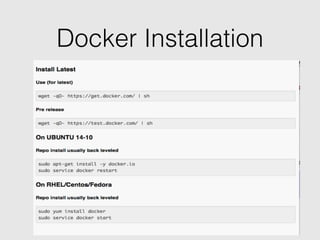 Docker Installation
 