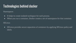 Introduction to docker and docker compose