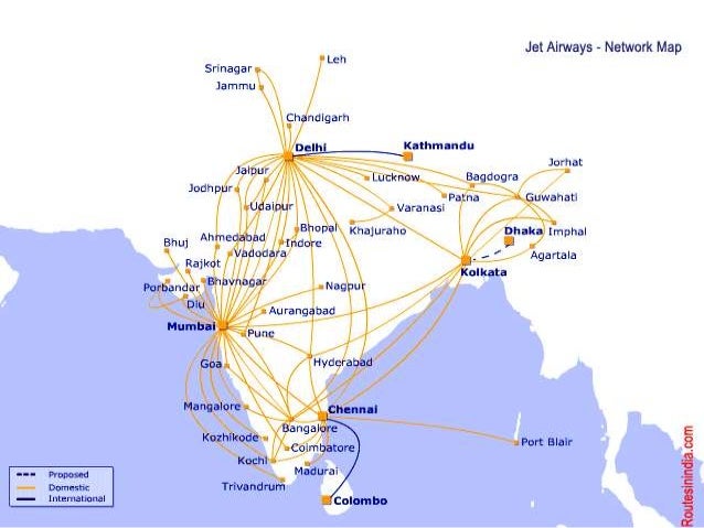 jet airways route map Introduction To Domestic Airlines In India jet airways route map