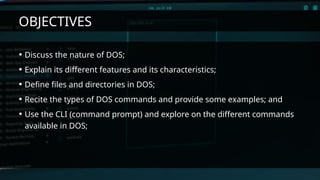 Dos Definition Examples Introduction to DOS.pptx............................ | PPTX
