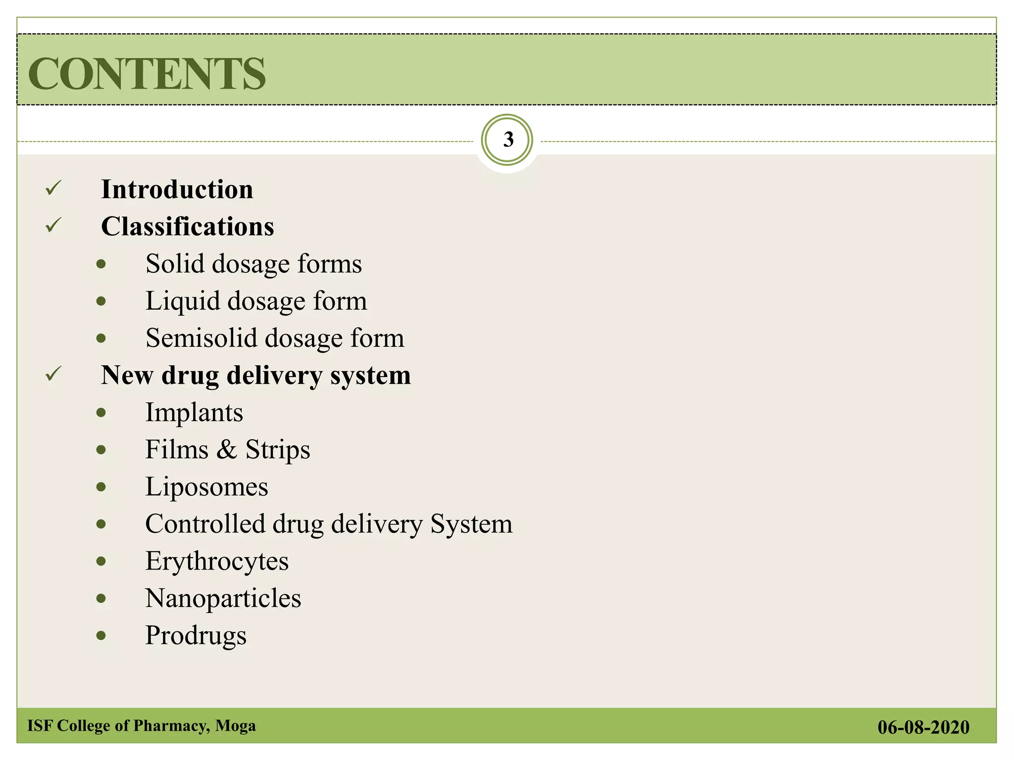 Introduction to dosage form | PPTX
