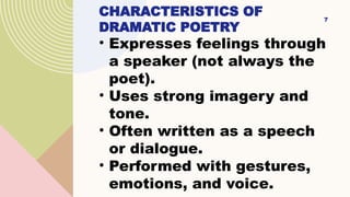 INTRODUCTION TO DRAMATIC POETRY FOR GRADE 8 | PPTX