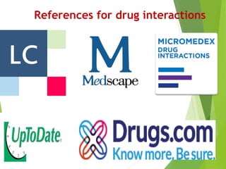 References for drug interactions
 