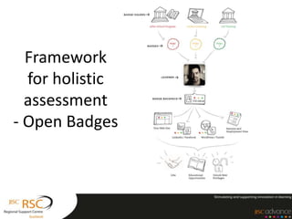 Framework
  for holistic
  assessment
- Open Badges
 