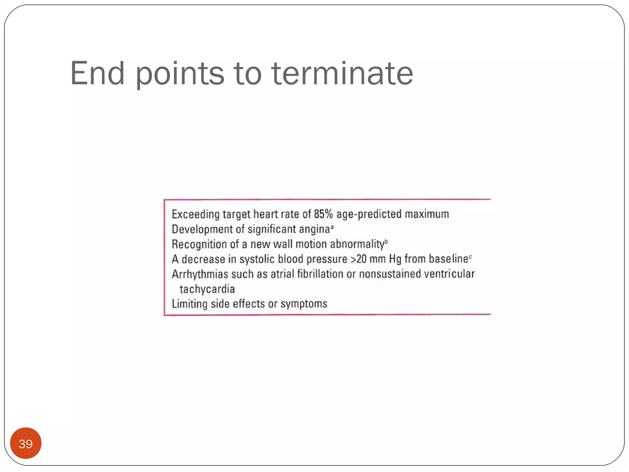End points to terminate 
39 
 