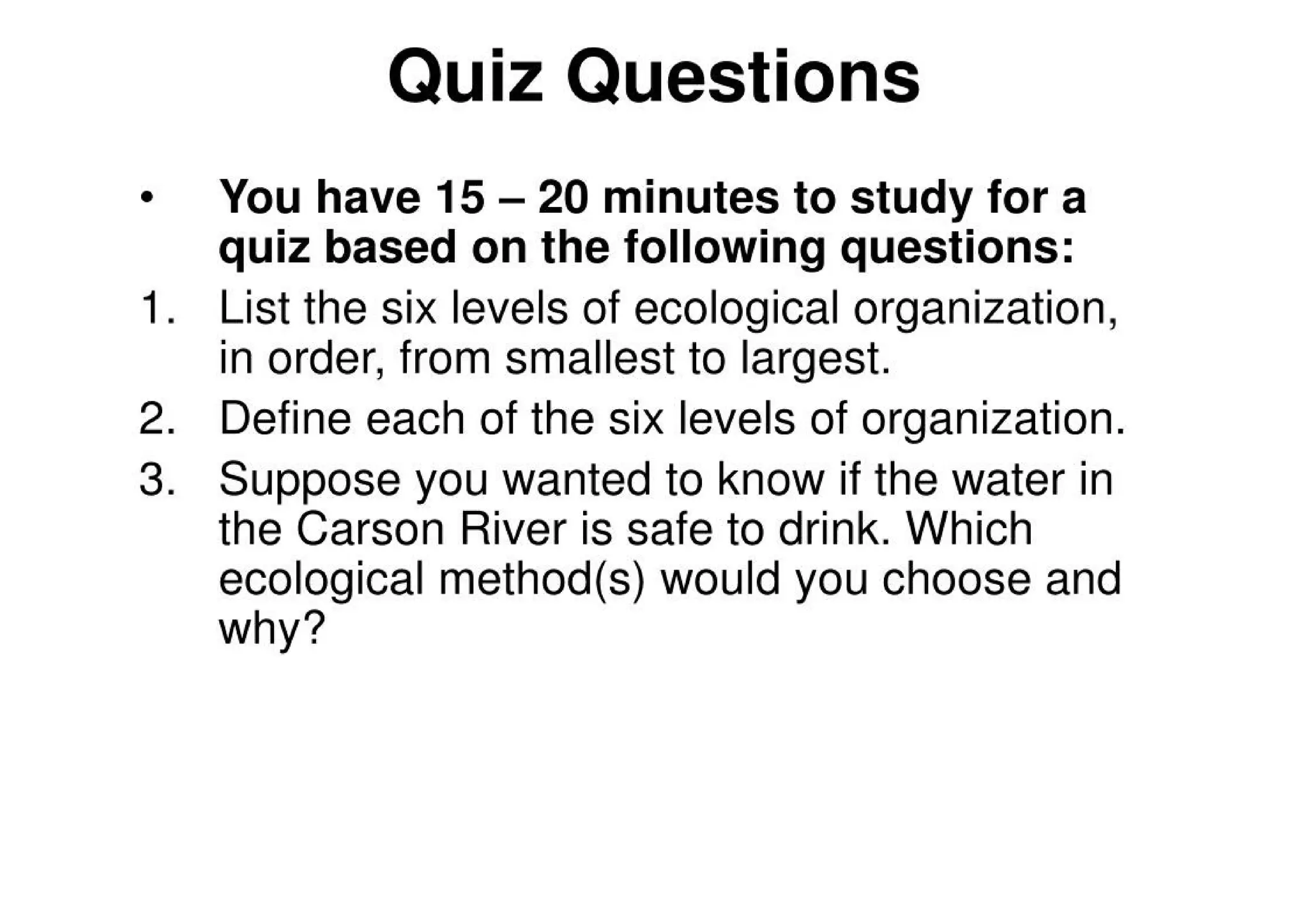 Introduction To Ecology
