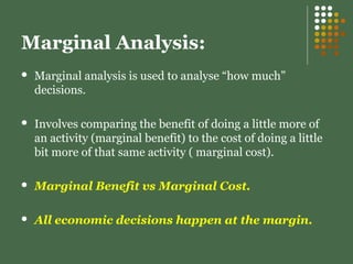 Terminos Marginales Introduction to economics | PPT