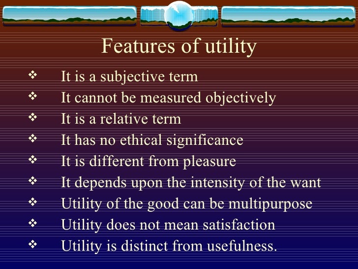 an introduction to the utility satisfaction derived from consuming a good The budget constraint is the first piece of the utility maximization framework, and it describes all of the combinations of goods and services that the consumer can afford in reality, there are many goods and services to choose from, but economists limit the discussion to two goods at a time for . an introduction to the utility satisfaction derived from consuming a good The budget constraint is the first piece of the utility maximization framework, and it describes all of the combinations of goods and services that the consumer can afford in reality, there are many goods and services to choose from, but economists limit the discussion to two goods at a time for .