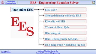 Comprehensive Guide to Engineering Equation Solver (EES) Software for ...