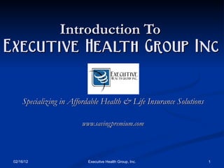 Introduction to EHG,inc