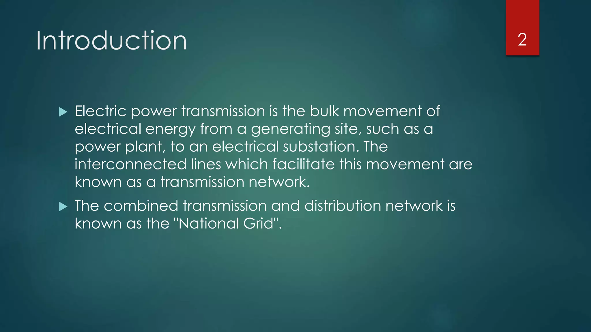 Introduction to electric power transmission and distribution | PPTX